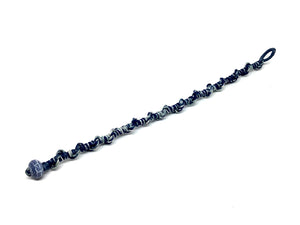 Bracciale "le Corde" con agata azzurra