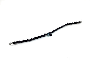 Bracciale "le Corde" con spinello nero - topazio azzurro - topazio London