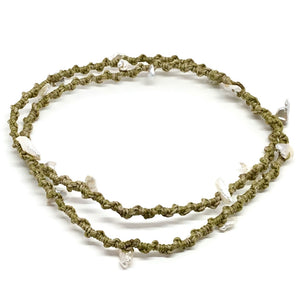Collana lunga "le Corde" con perle keshi