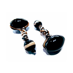 Rope cufflinks with natural stones