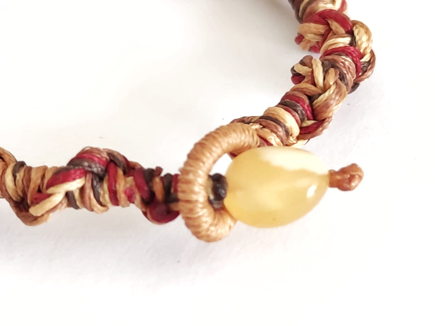 Bracciale “le corde” con ambra
